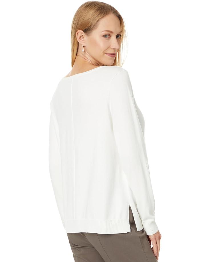 Women's Elliott Lauren Modal Knits - Crewneck Sweater with Seam detail Product Image