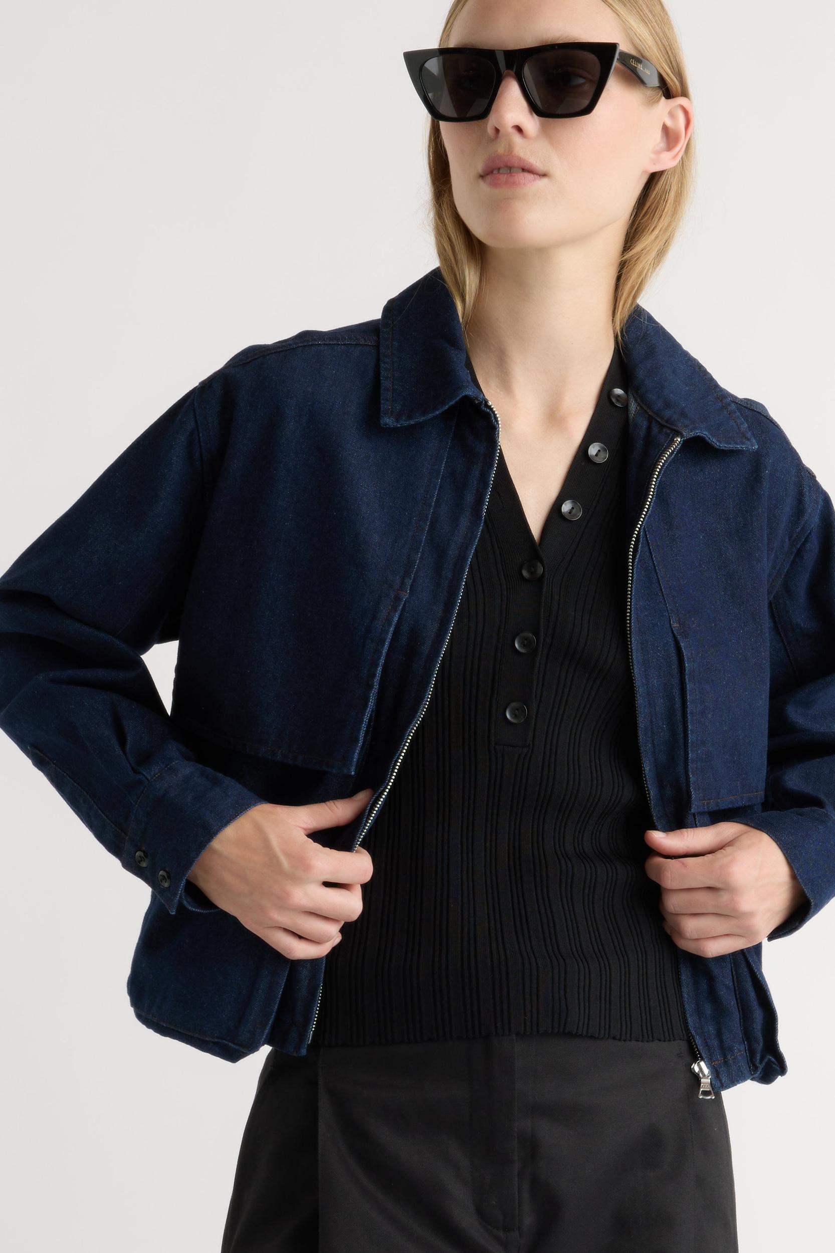 Cooper Denim Bomber Jacket Product Image