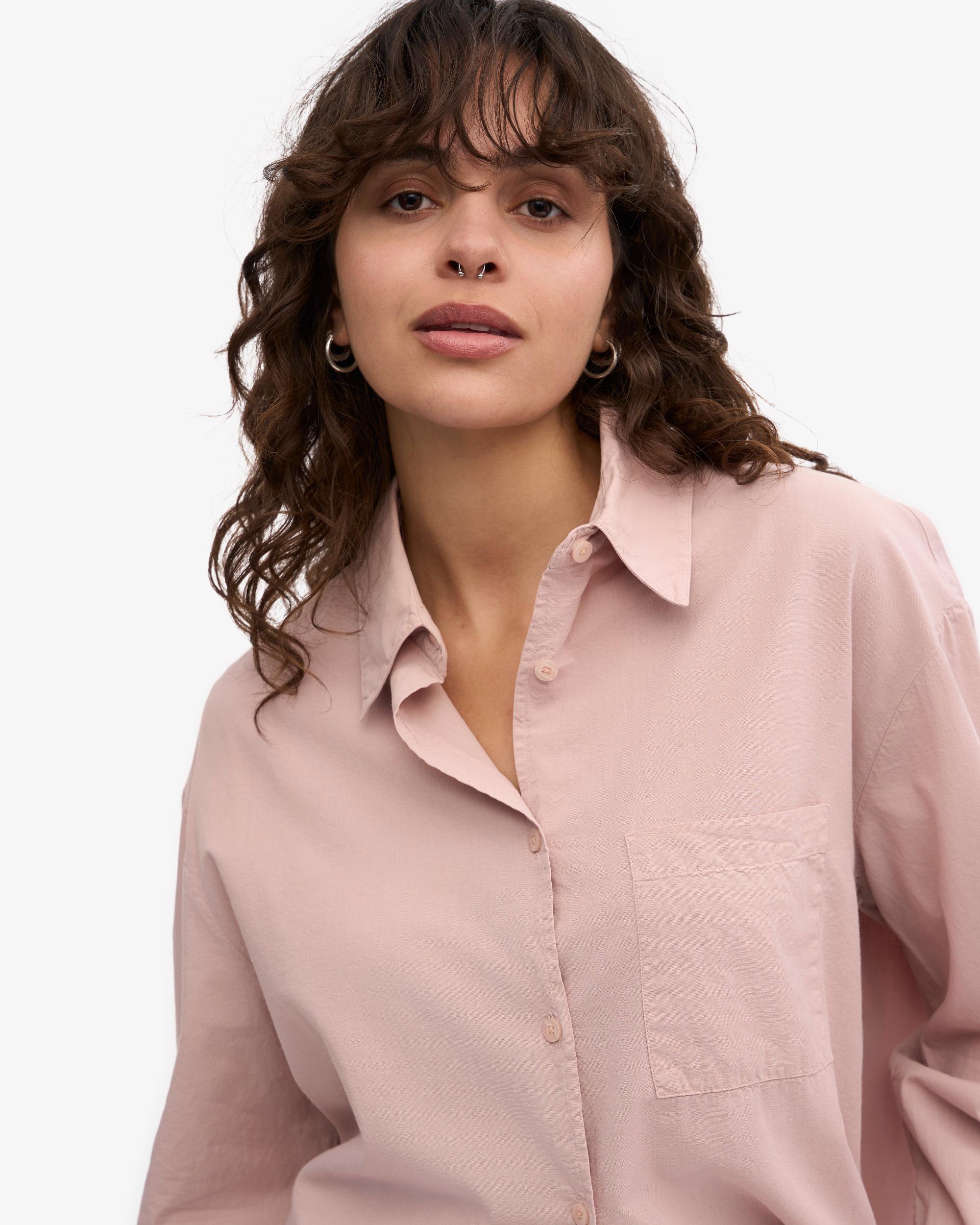 Organic Oversized Shirt - Faded Pink Product Image