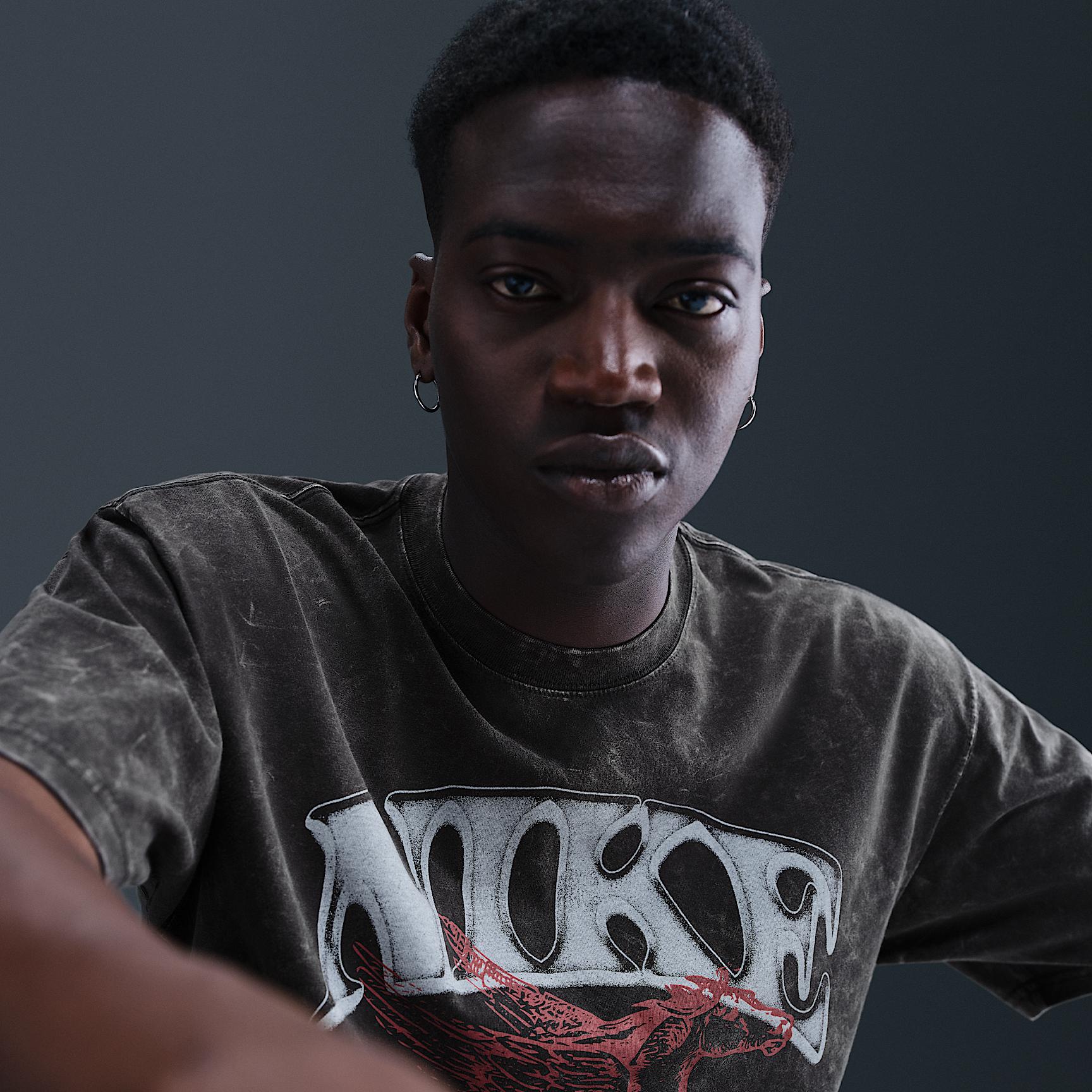 Nike Mens Nike M90 BB OC 3 T-Shirt - Mens Anthracite/Multi Product Image