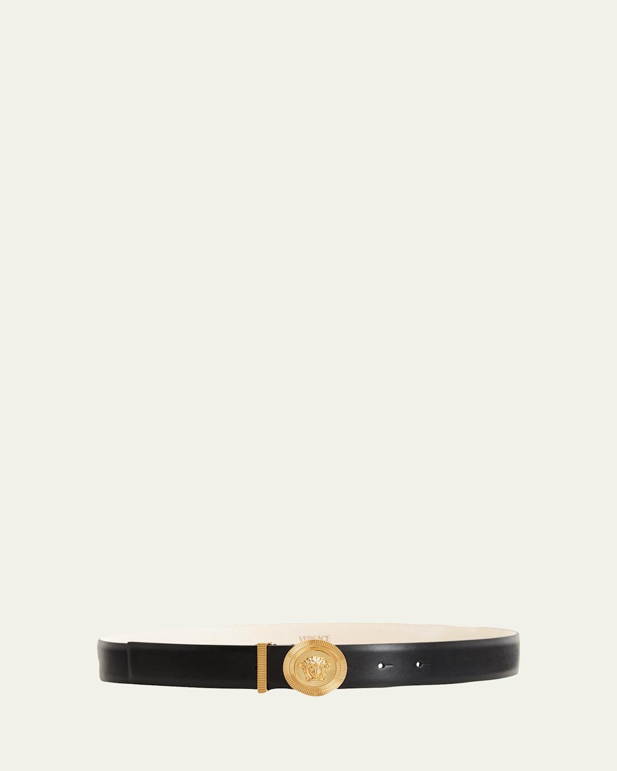 Medusa Coin Leather Belt Product Image