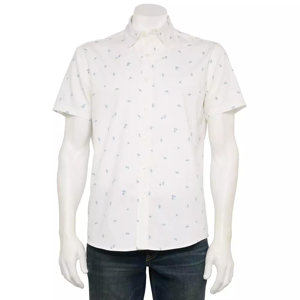 Men's Sonoma Goods For Life® Adaptive Short Sleeve Performance Button-Down Shirt,  Product Image