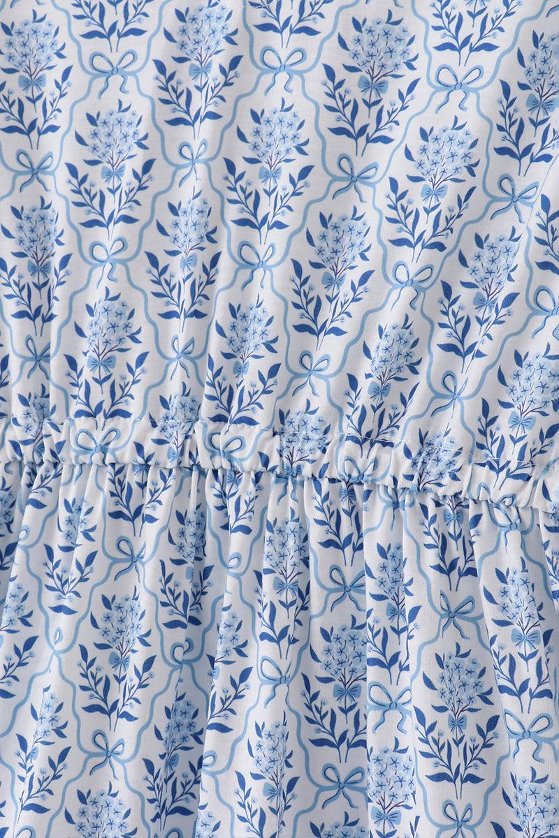 Bow applique print mom&me dress Product Image