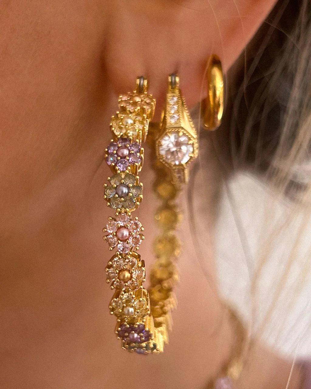 LUV AJ x FL&L Vintage Engagement Hoop Earrings Product Image