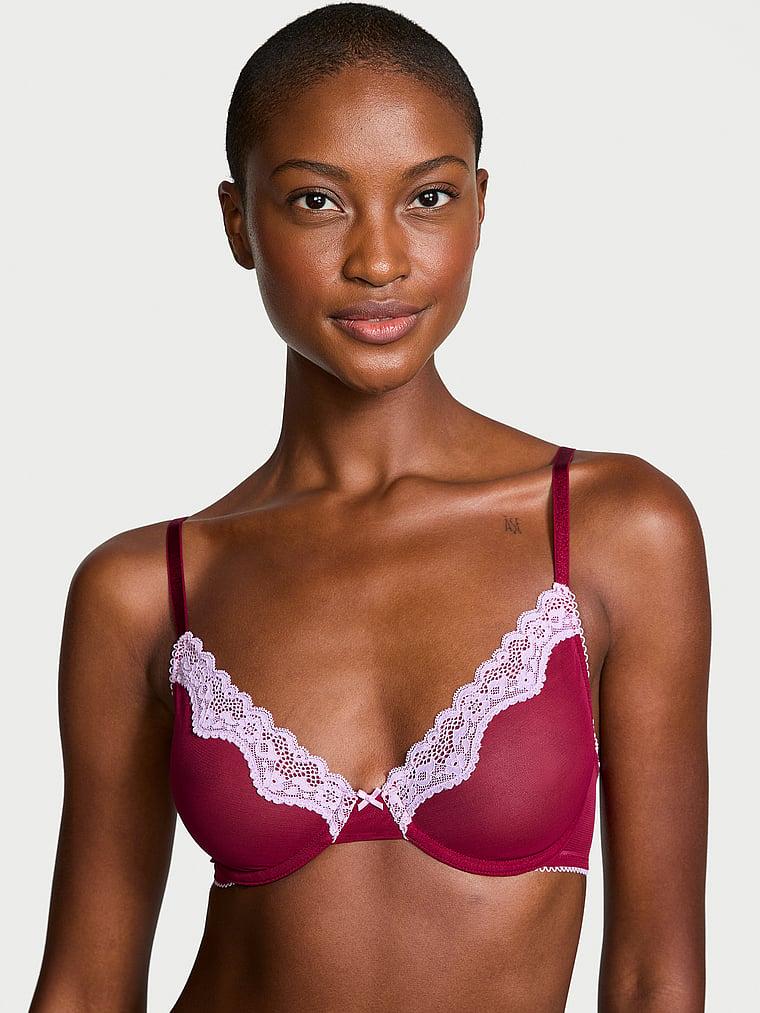 Tease Lace-Trim Unlined Demi Bra Product Image