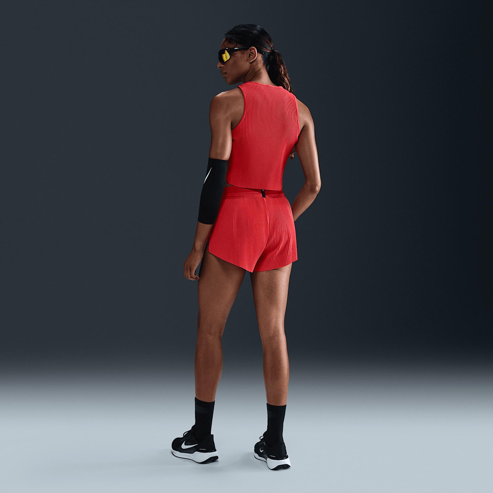 Nike Womens AeroSwift Dri-FIT ADV Cropped Running Tank Top | FN2713-696 Product Image
