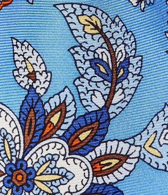 Roundtree & Yorke Grand Paisley Print 2 3/4#double; Narrow Silk Tie Product Image
