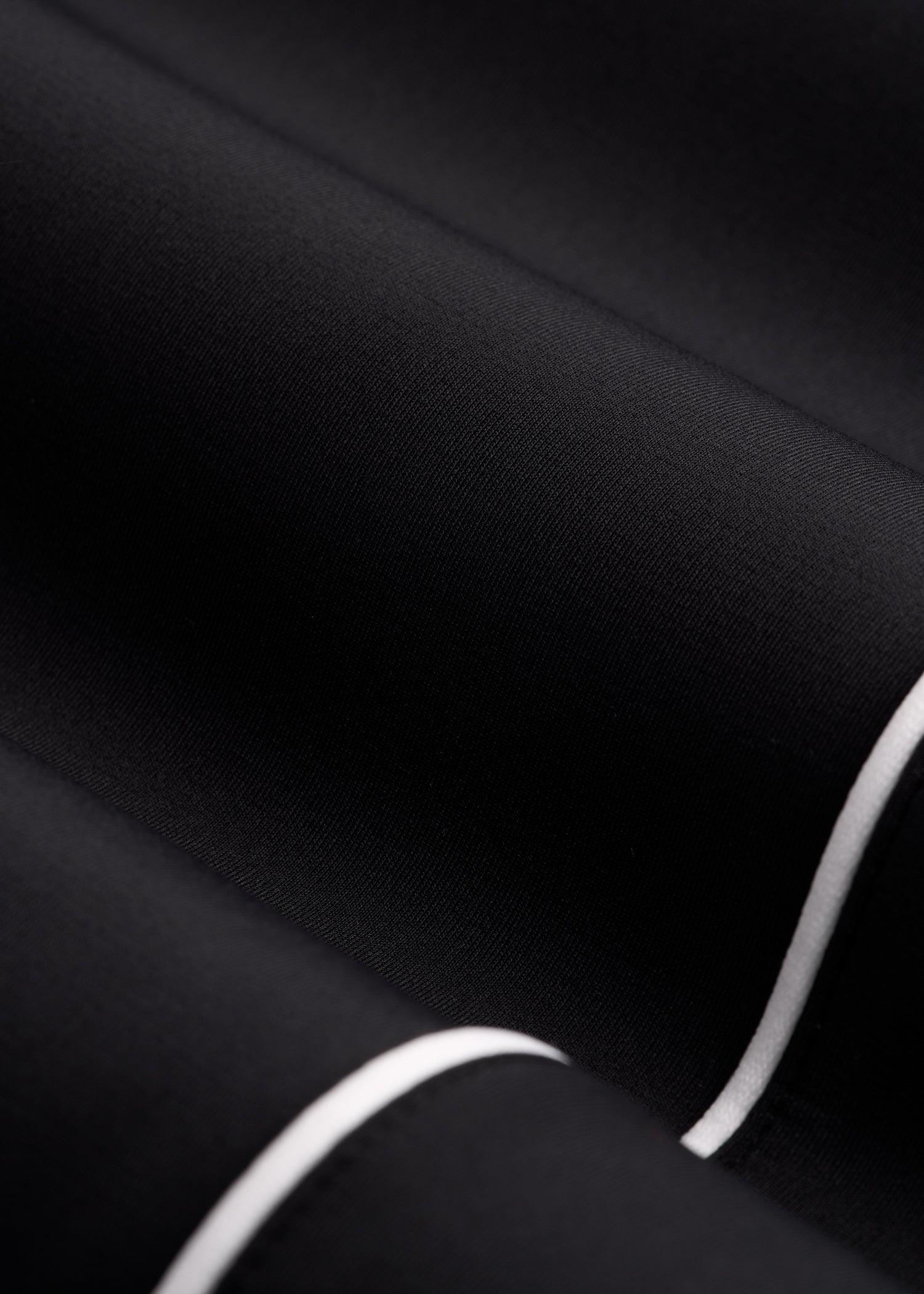 Cropped Track Jacket with Piping for Tall Women in Black Female Product Image