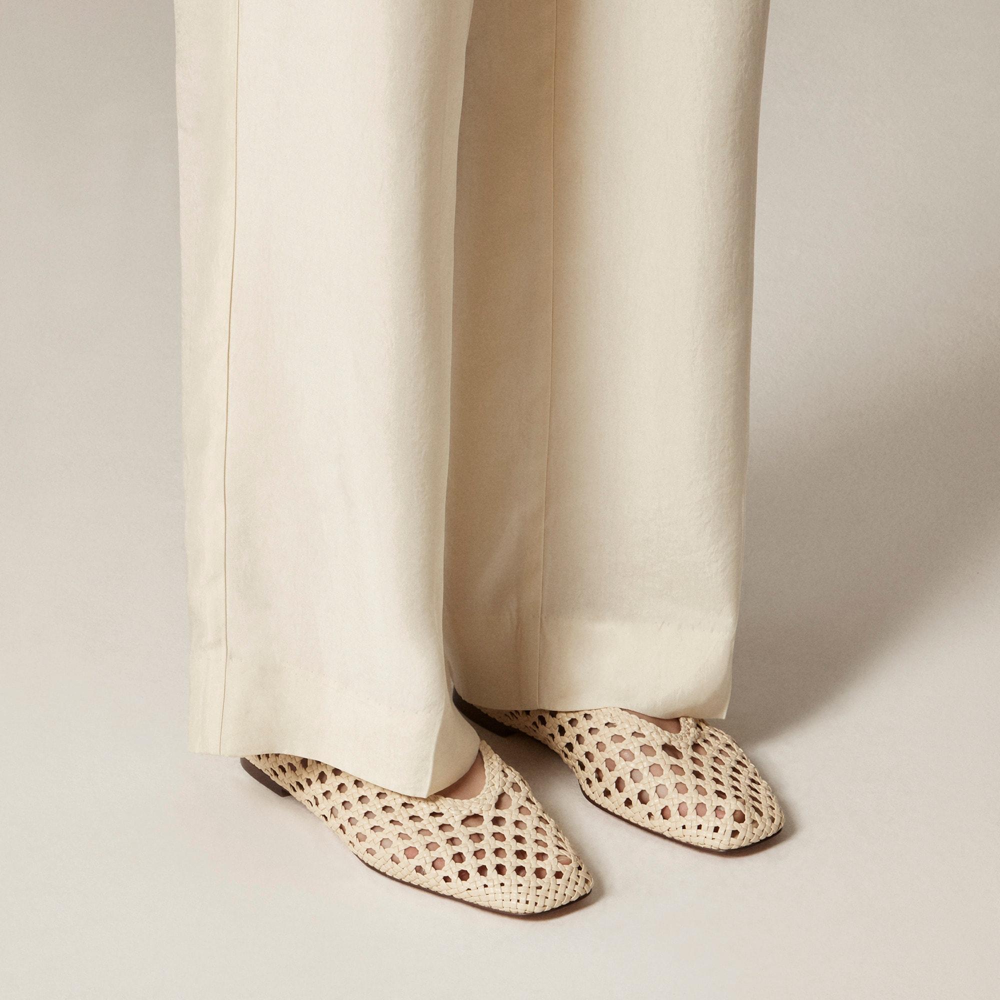 Quinn handwoven ballet flats in leather Product Image