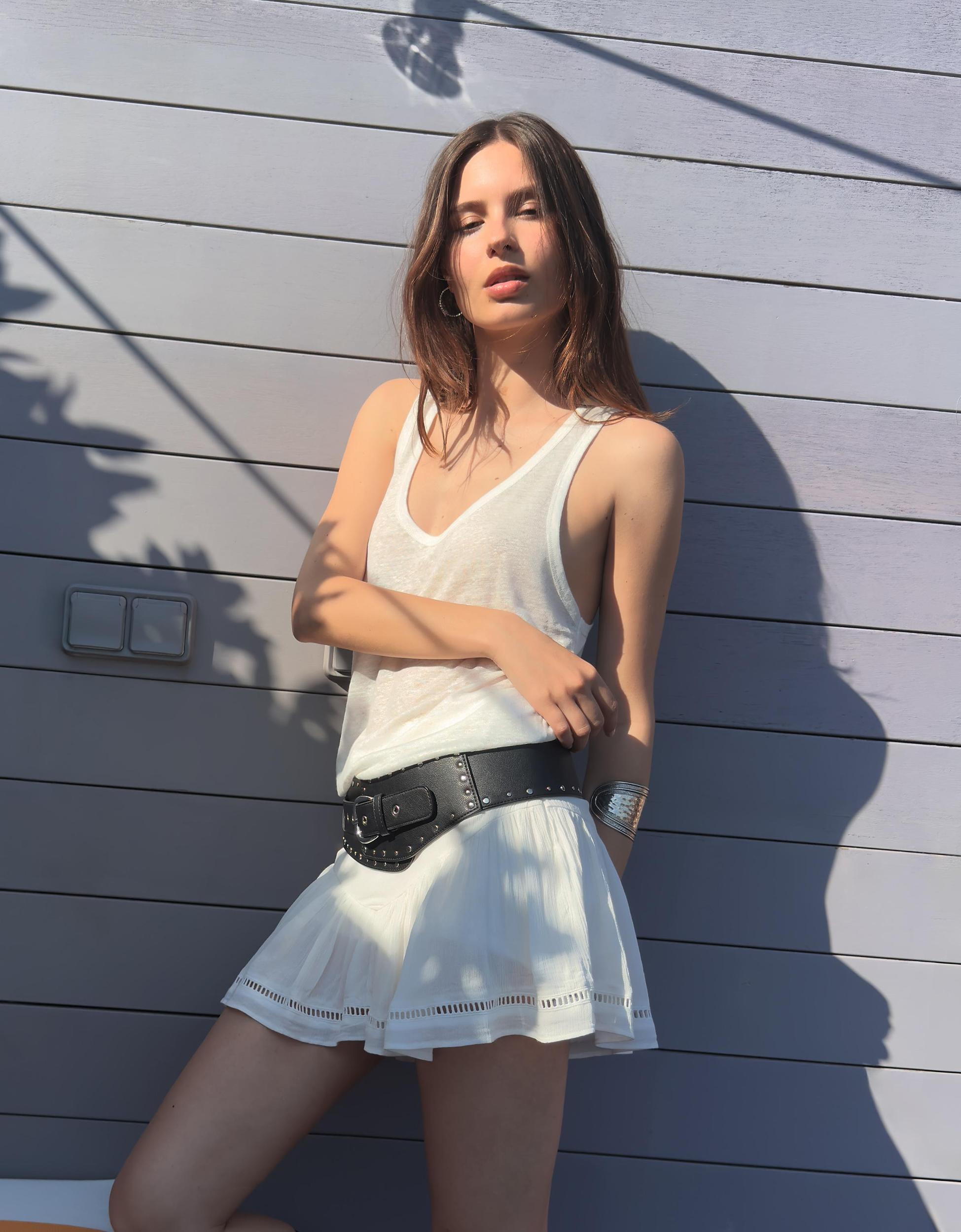 Textured mini skirt Product Image