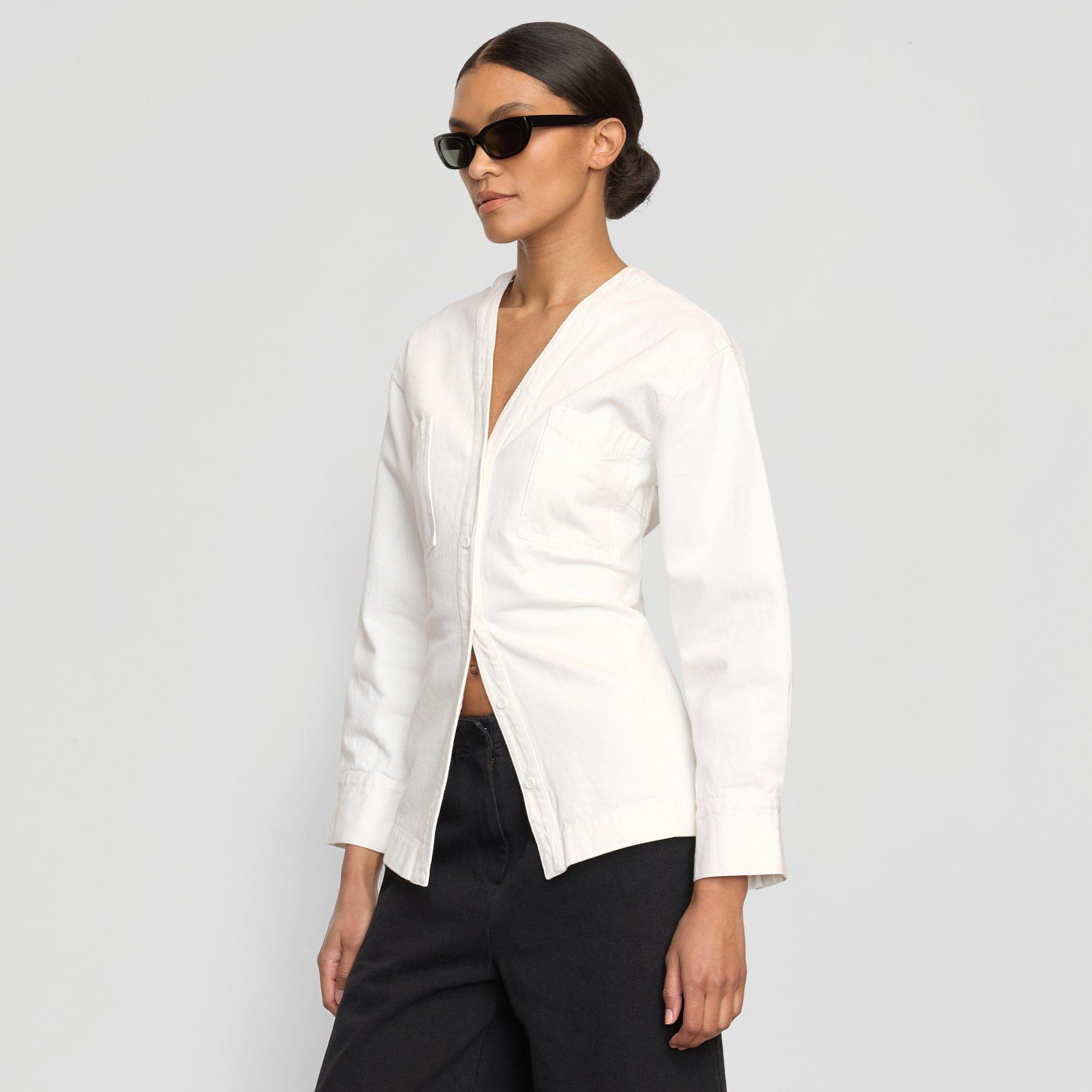 Emmett Structured-Sleeve Denim Jacket Product Image