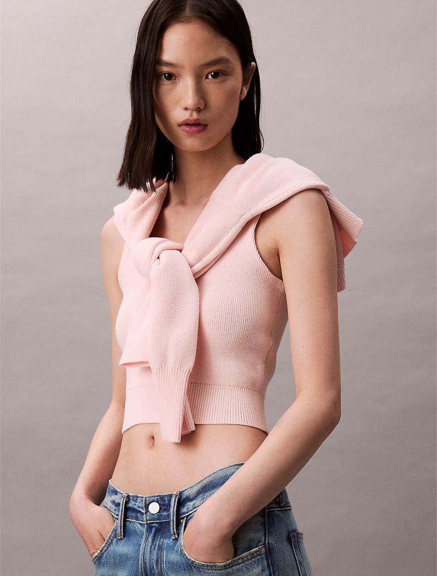 2-In-1 Cropped Cardigan and Tank Top Set Product Image