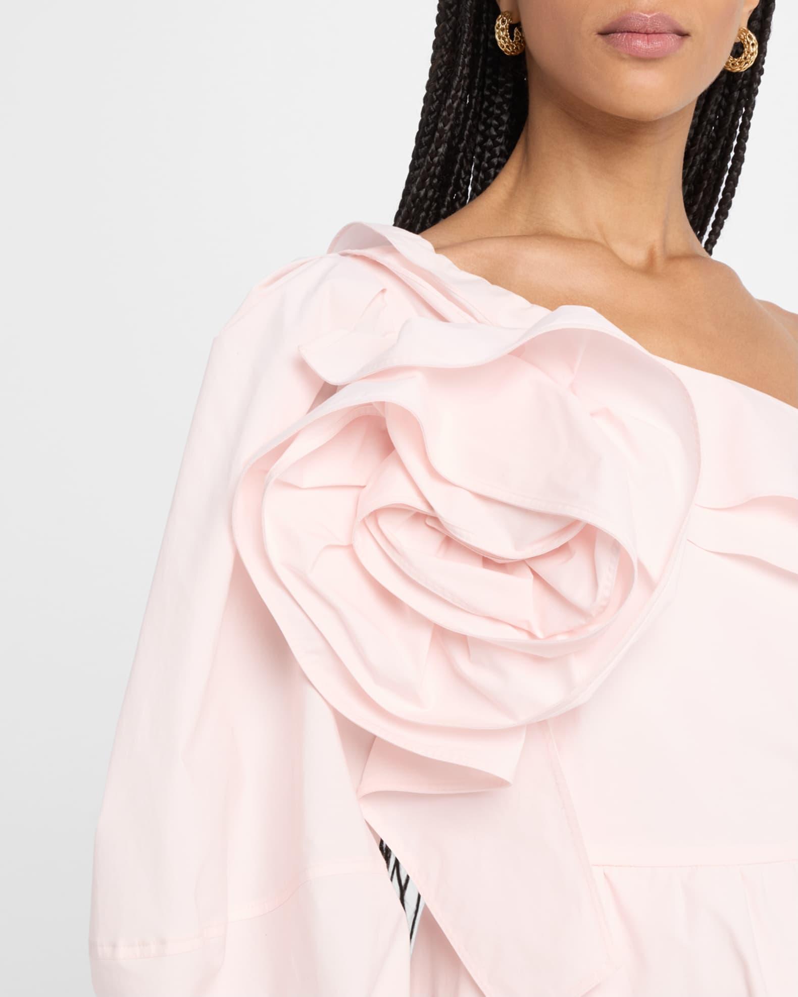 Poplin Power Flower Applique Midi Dress Product Image