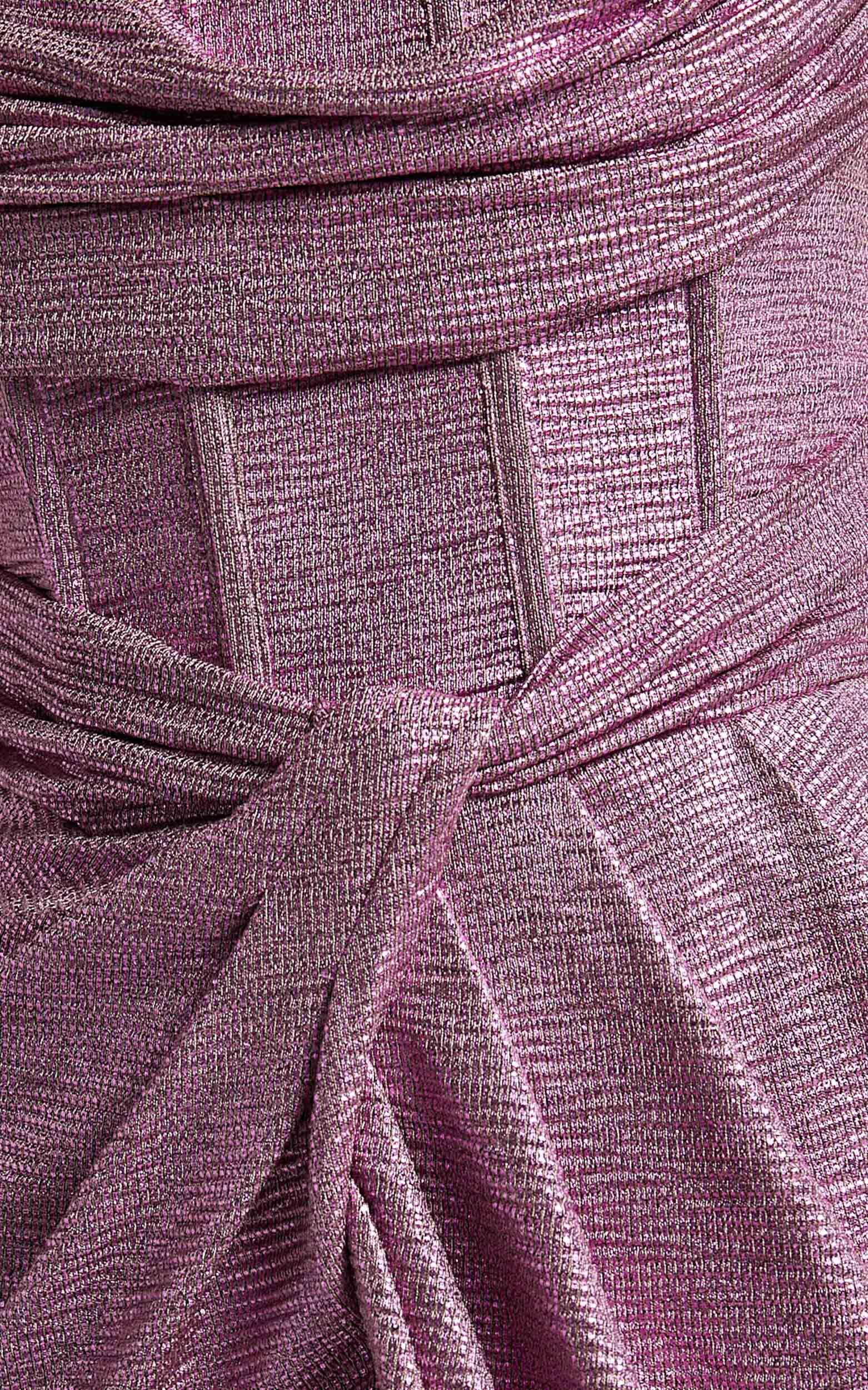 Adrie Midi Dress - Strapless Corset Bodice Dress in Pink Product Image