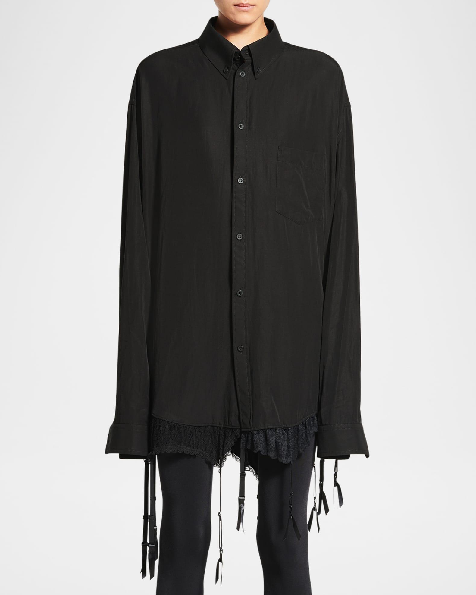 Lingerie Button-Down Shirt Product Image