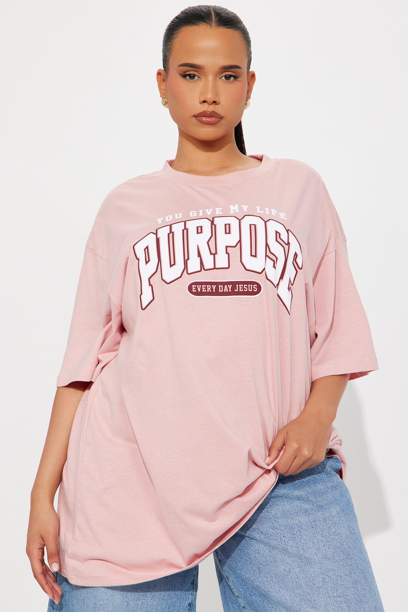 Purpose Oversized Tee - Mauve Product Image