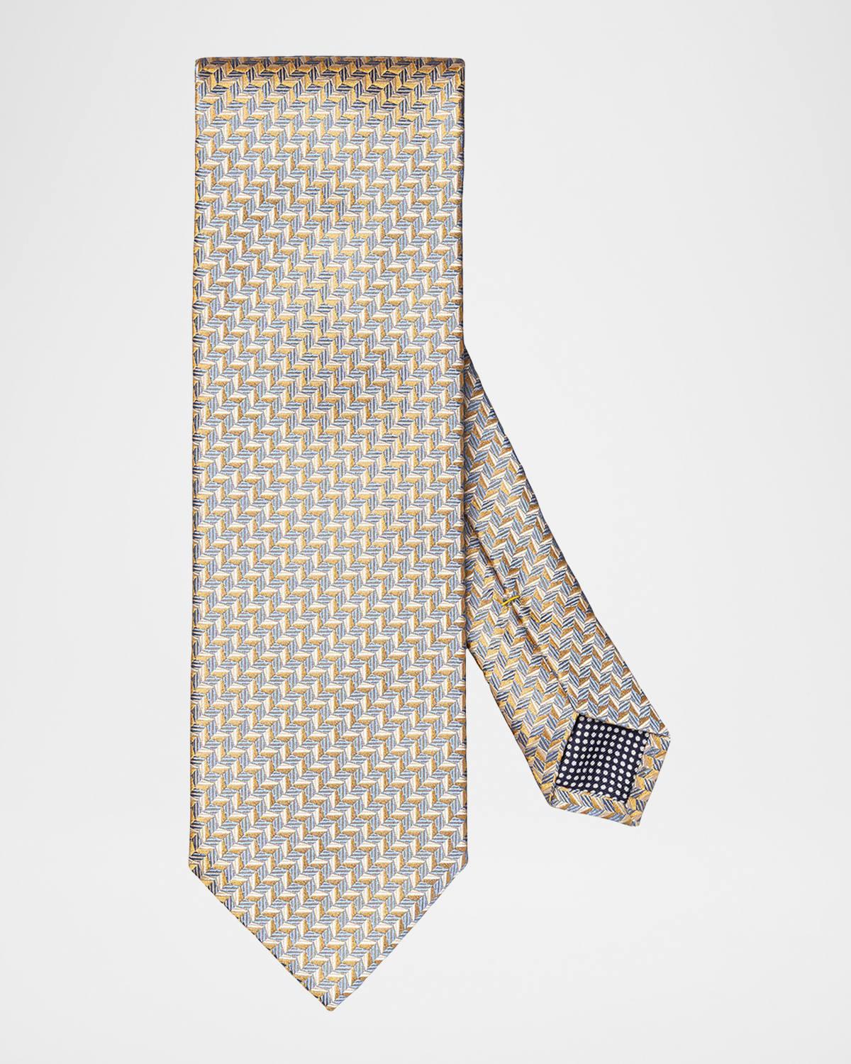 Mens Geometric Woven Silk Tie Product Image