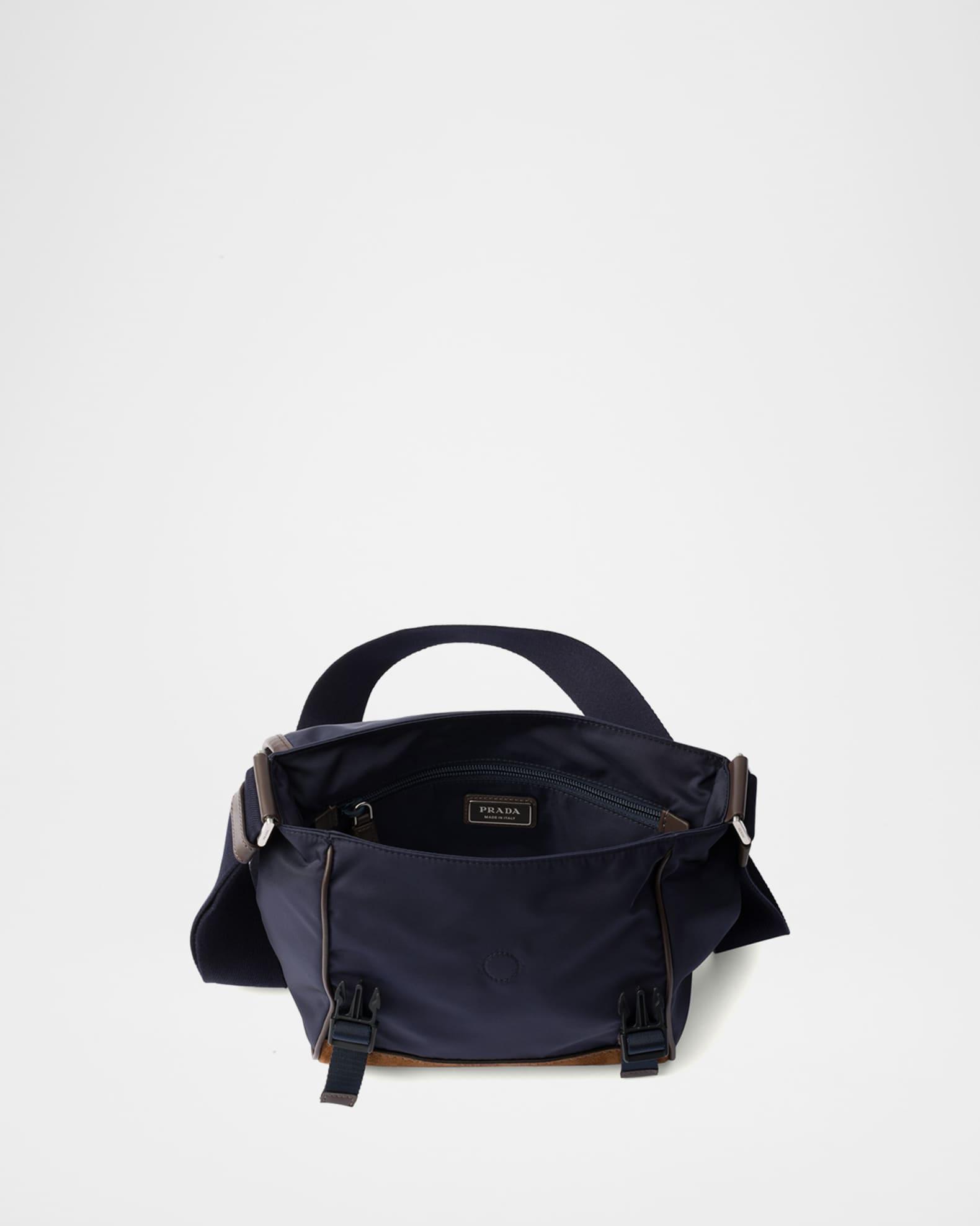 Men's Nylon and Suede Messenger Bag Product Image