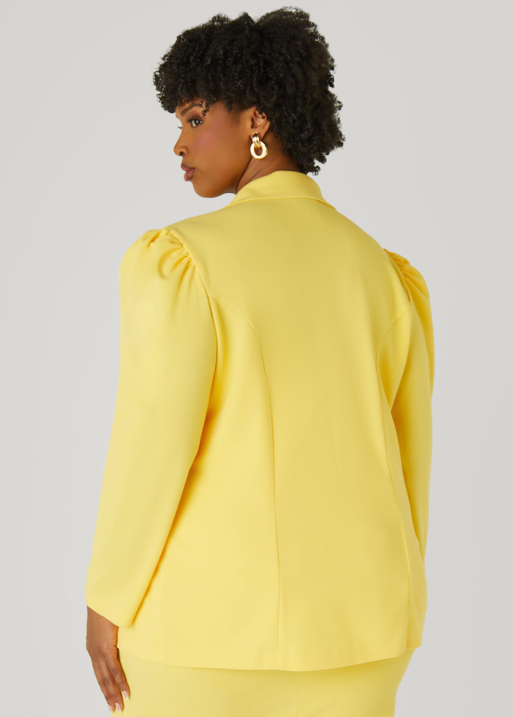 Button Front Crepe Blazer Product Image