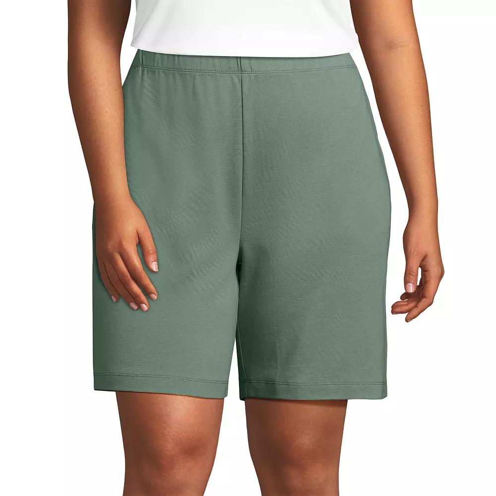 Petite Lands' End Sport Knit Pull-On Shorts, Women's,  Product Image