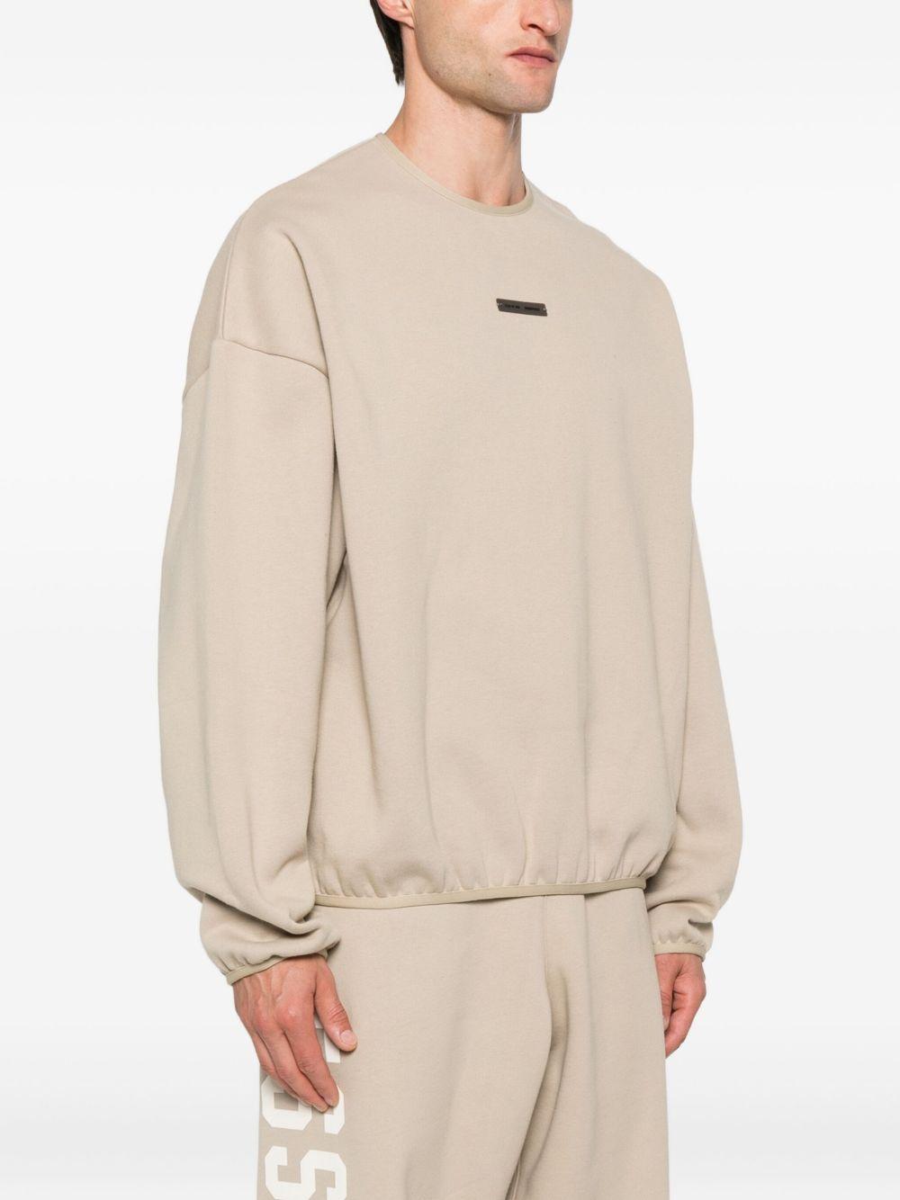 logo-plaque cotton sweatshirt Product Image