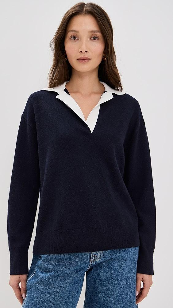 Vince Contrast Collar Polo | Shopbop Product Image