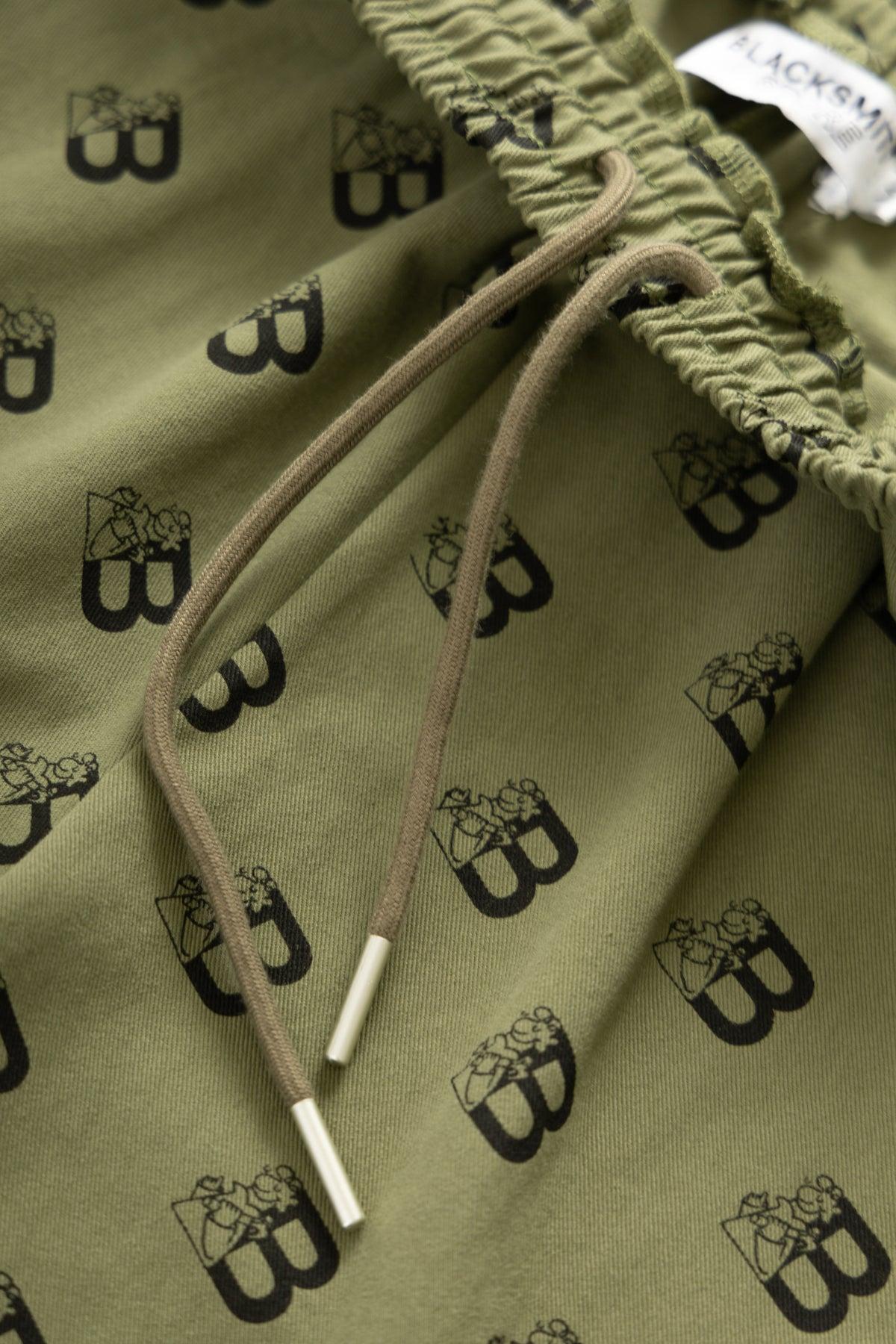 Blacksmith - All Over Grafter Shorts - Olive Product Image