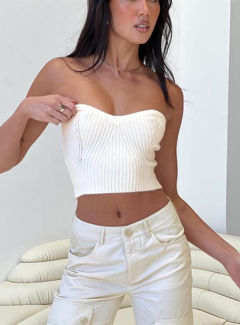 Ulara Strapless Top White Product Image