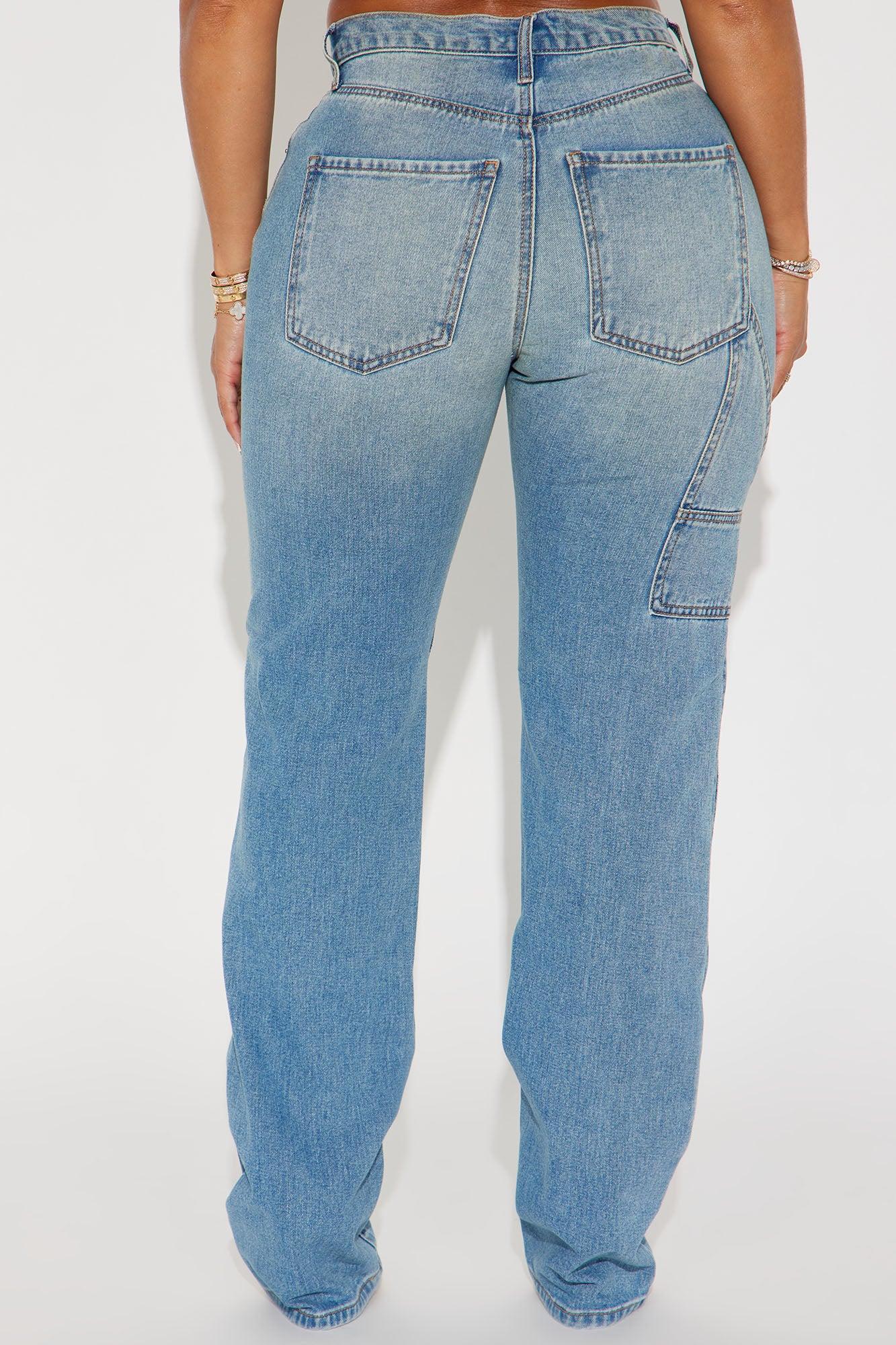 In The Stars Straight Utility Leg Jeans - Medium Wash Product Image