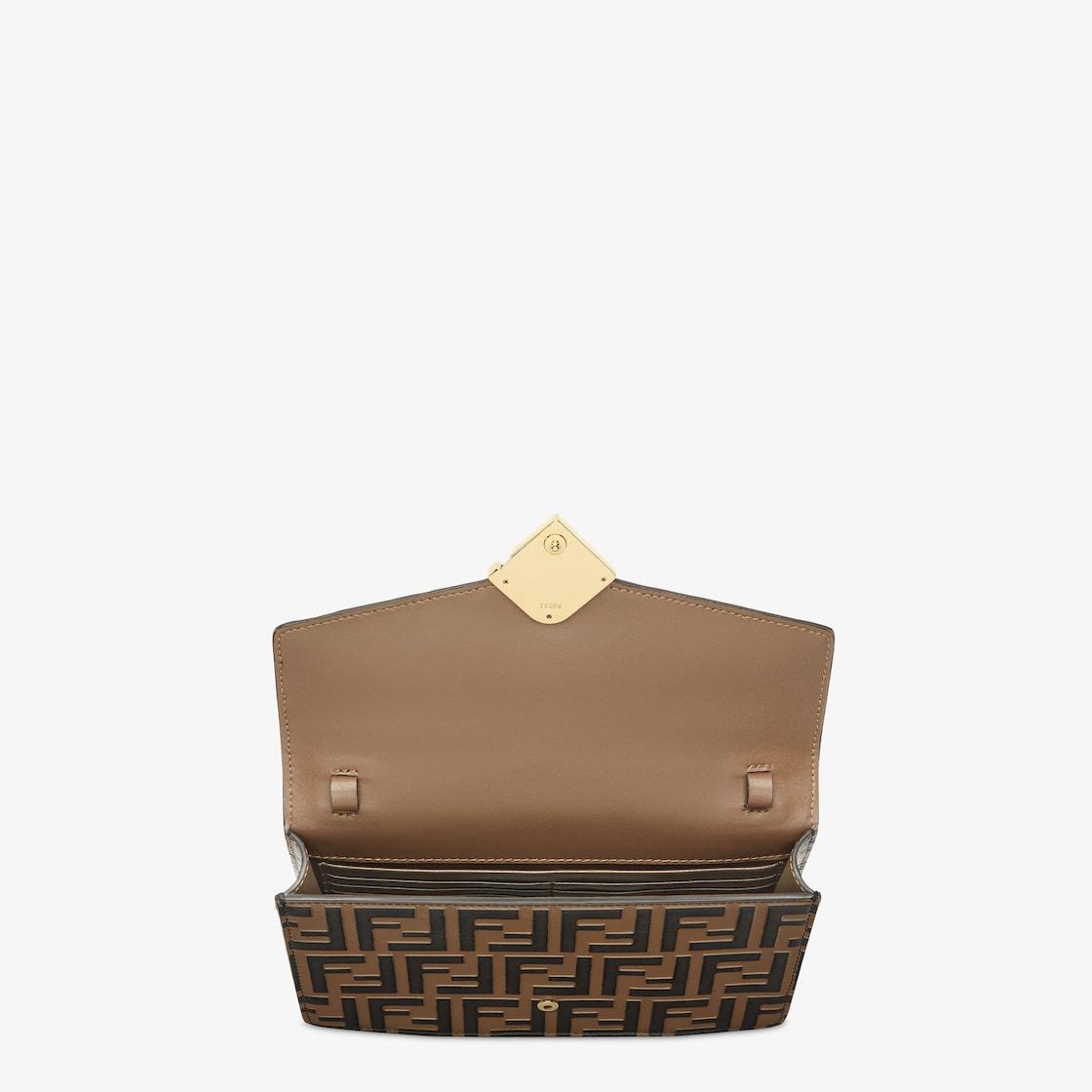 FF Diamonds Wallet On ChainBrown and black FF leather wallet Product Image