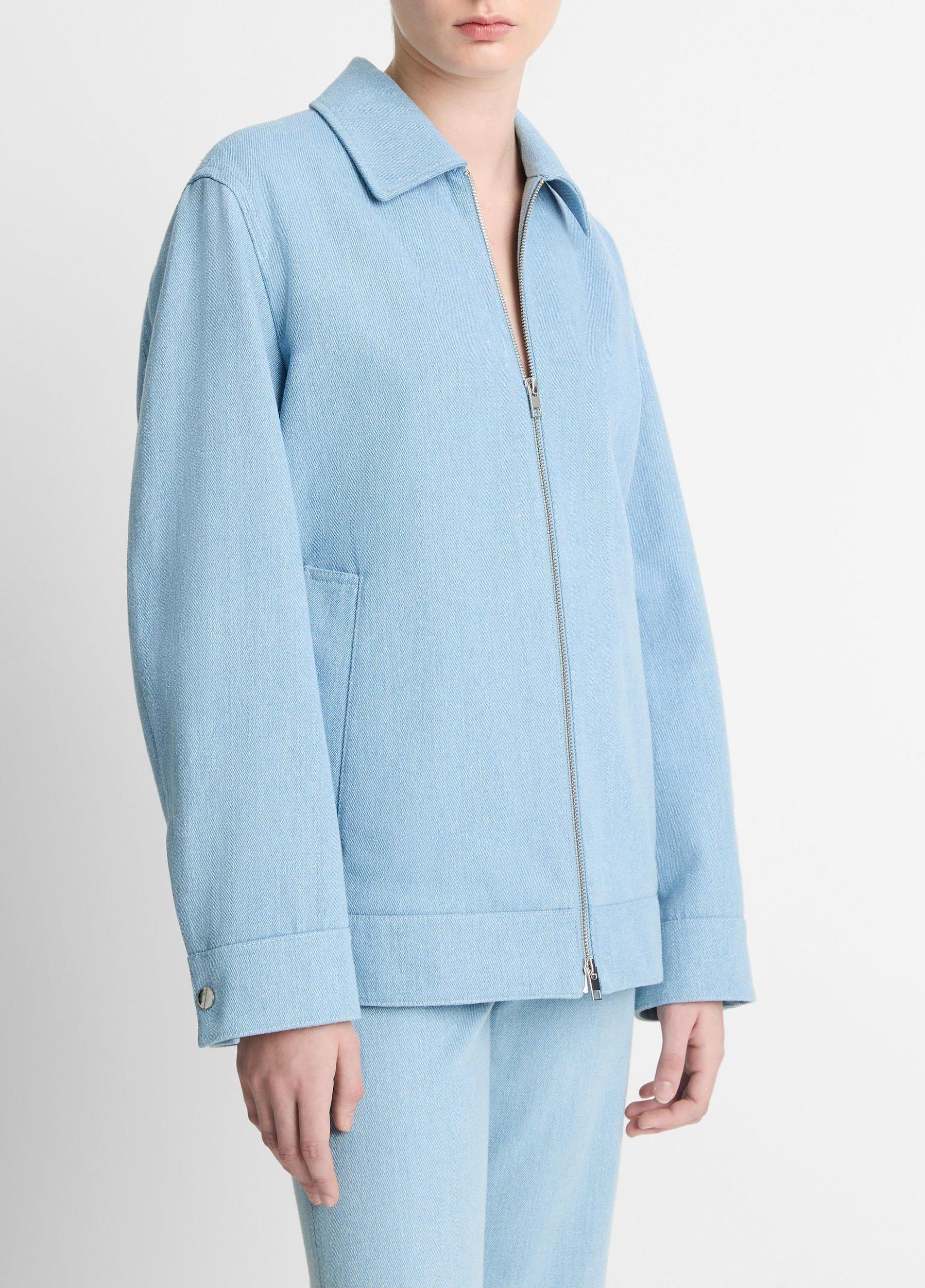 Italian Cotton Twill Zip-Front Jacket Product Image