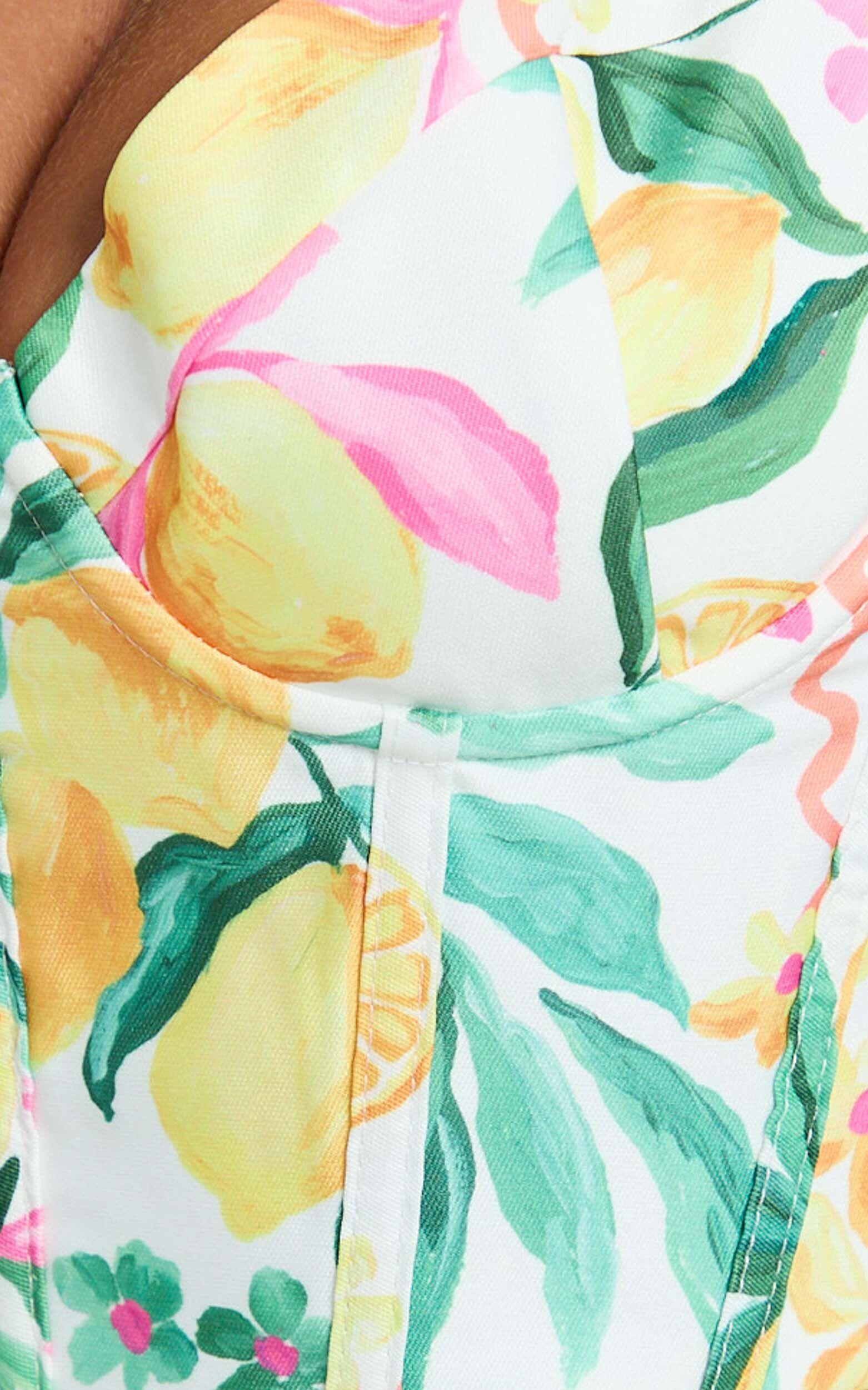 Janice Top - Bustier Crop Top in Le Citron Product Image