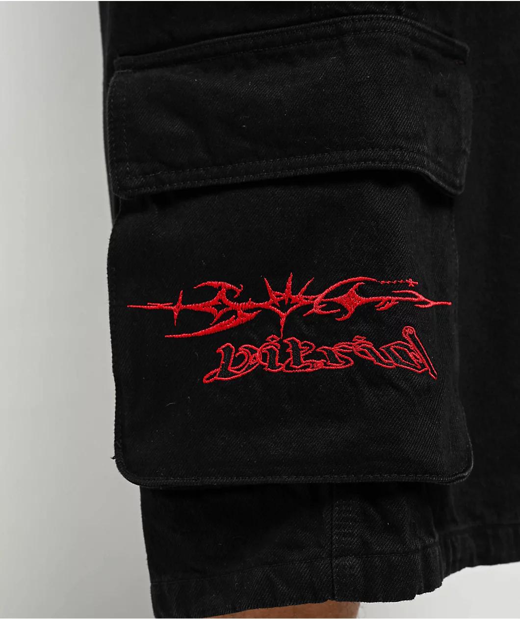 Empyre Ultra Wide Dark Blue Skate Jean Shorts Product Image