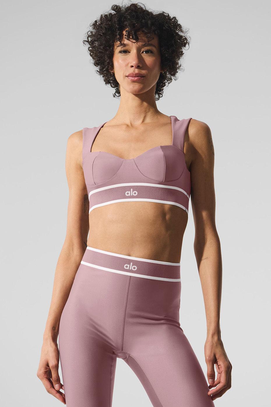 Airlift Alignment Bra - Smoky Quartz/White Female Product Image