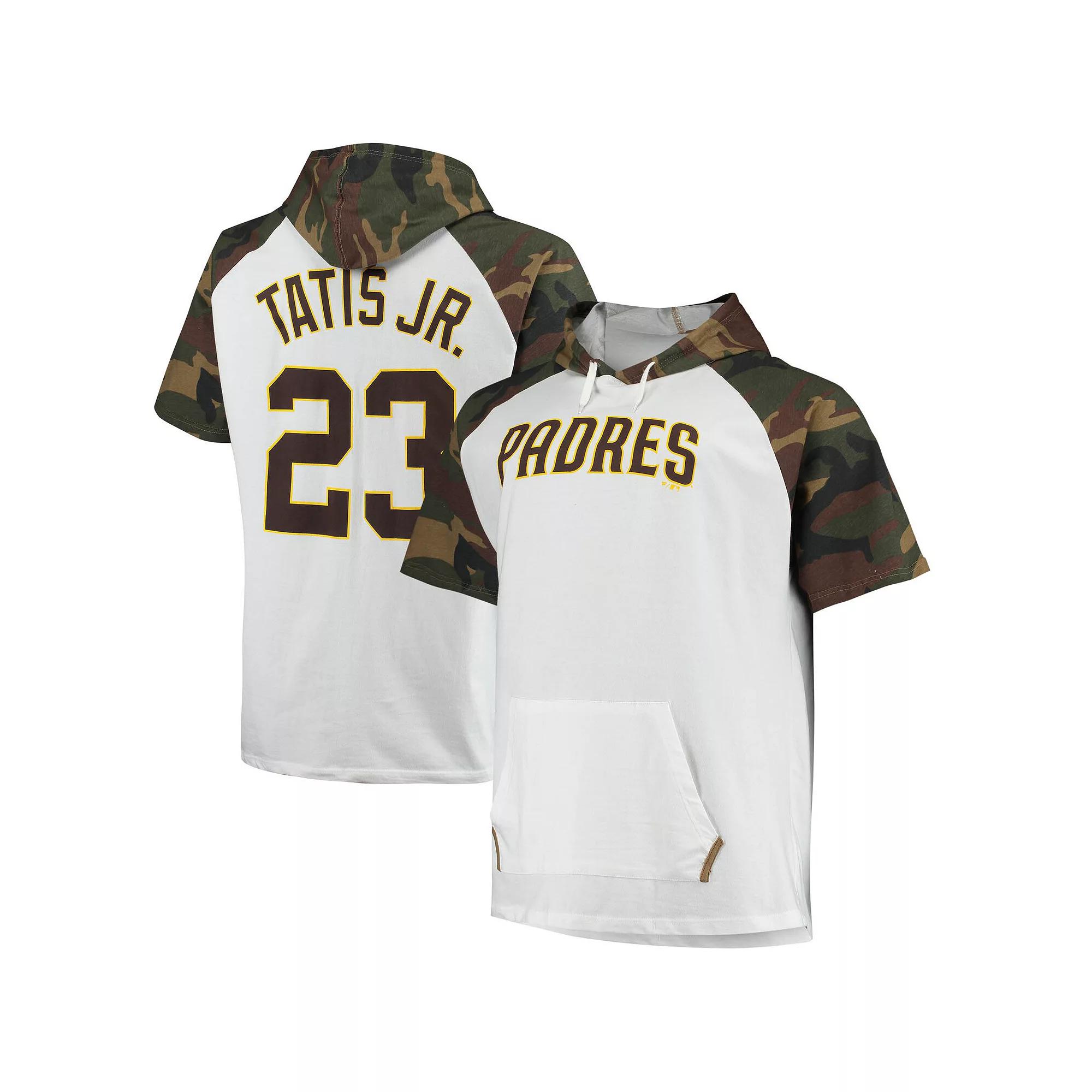 Men's Fernando Tatis Jr. White/Camo San Diego Padres Player Big & Tall Raglan Hoodie T-Shirt, Size: 2XB Product Image