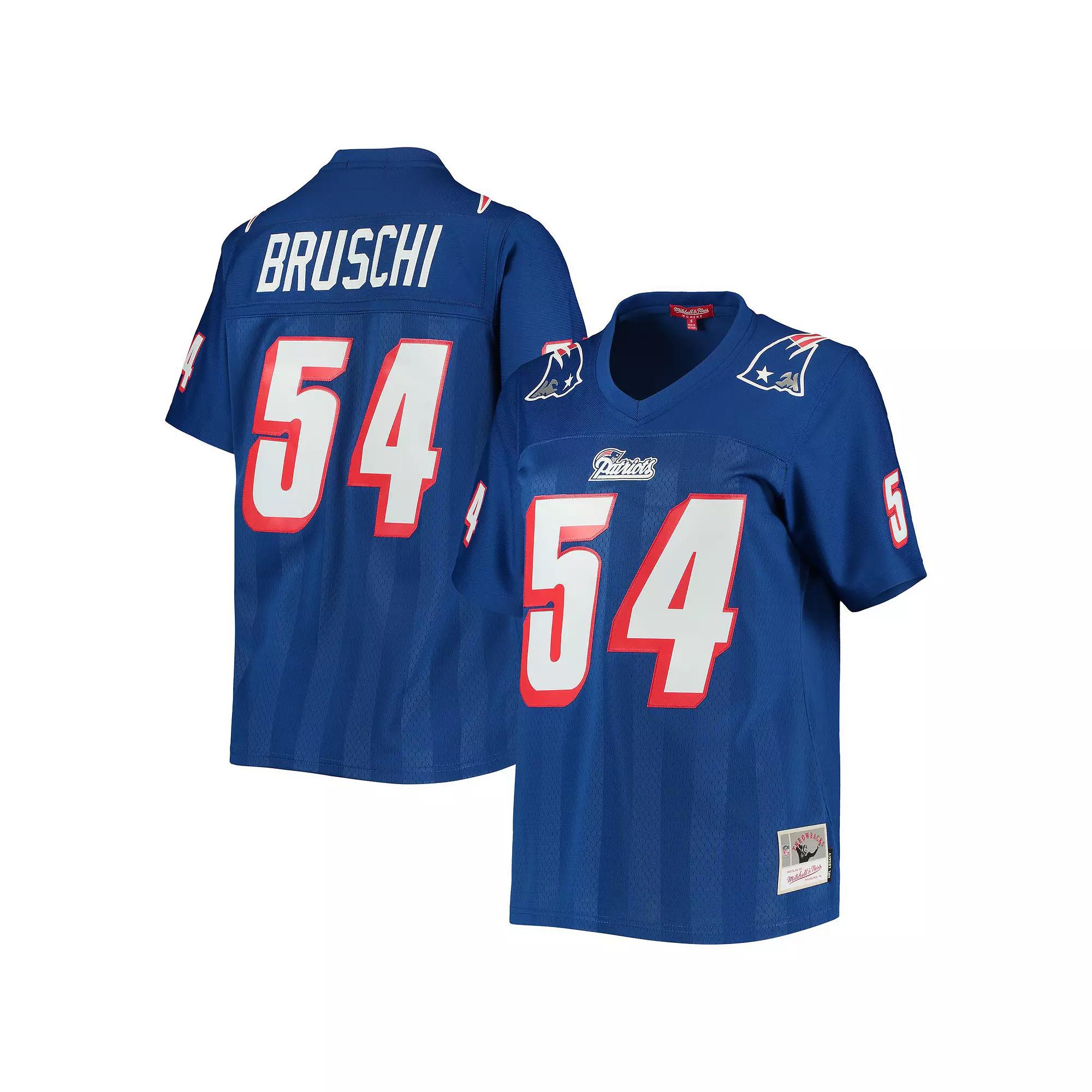 Women's Mitchell & Ness Tedy Bruschi Royal New England Patriots Legacy Replica Player Jersey, Size: Small, Blue Product Image