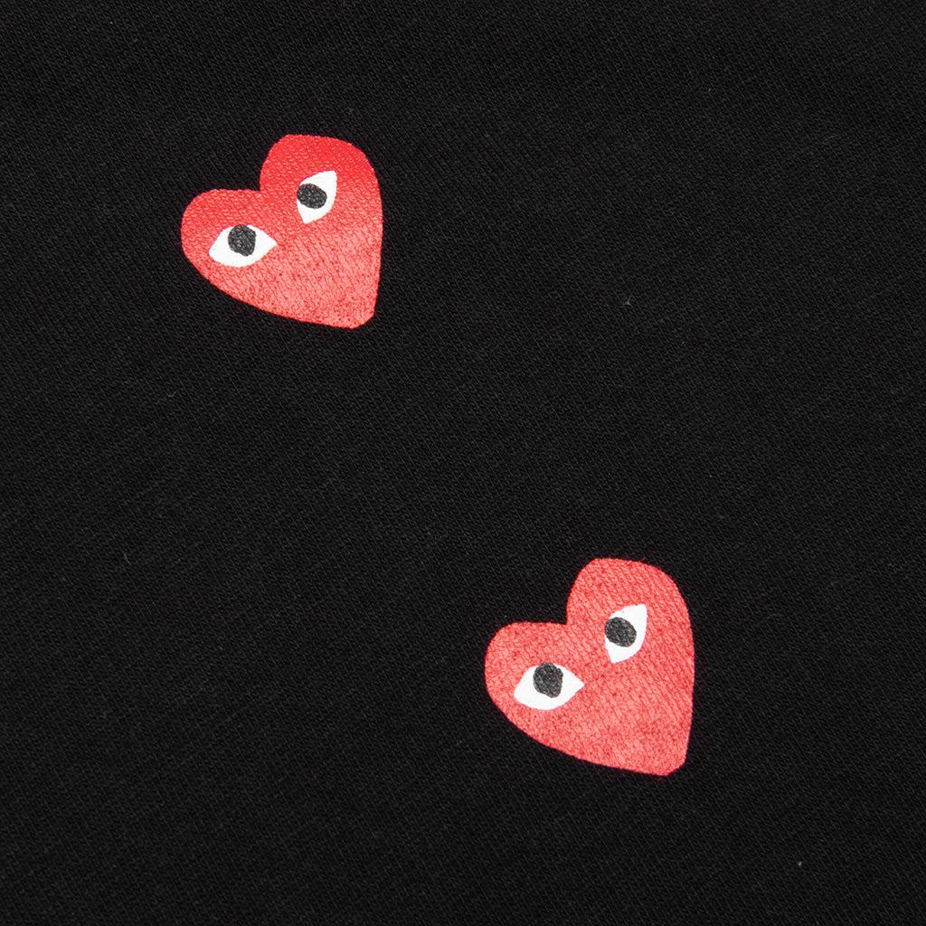 Logo Print Any Heart L/S T-Shirt - Black Male Product Image