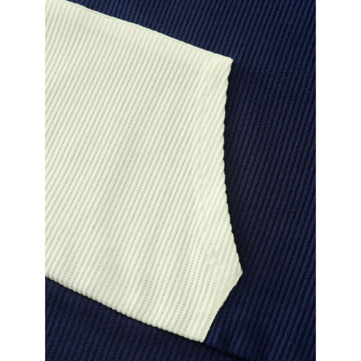 Plus Size Colorblock Cozy Raglan Sleeve Hoodie Women Multicolor Leisure Texture Hooded Casual Sweatshirts BloomChic 18-20/2X Product Image