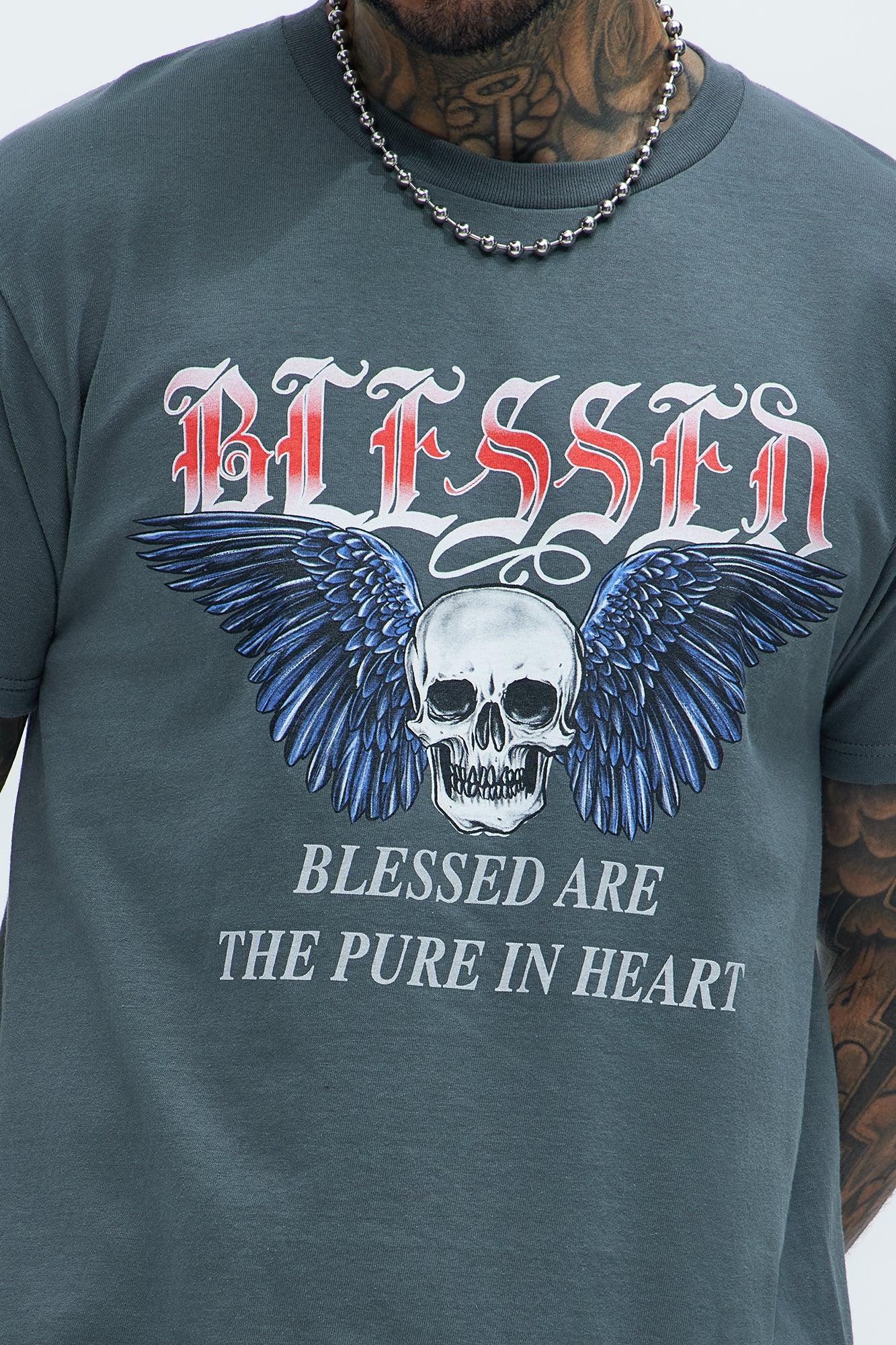 Blessed Wings Short Sleeve Tee - Charcoal Product Image
