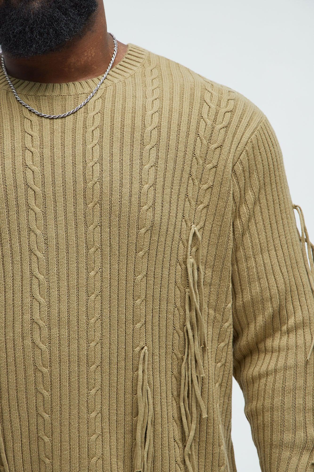 Stay For A While Sweater - Olive Product Image