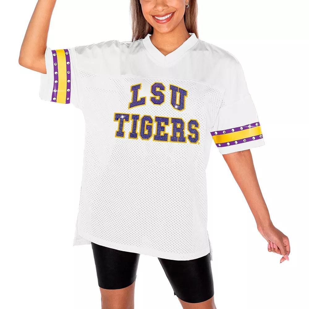 Women's Gameday Couture White LSU Tigers Until Kickoff Rhinestone Fashion T-Shirt, Size: XXL Product Image