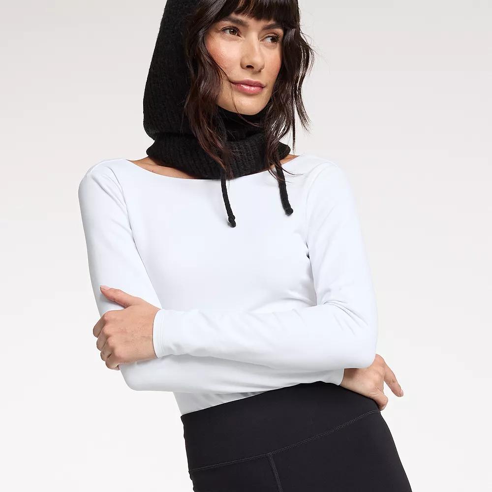 Women's FLX Affirmation Long Sleeve Crewneck Bodysuit, Size: XXL, Modern White Product Image