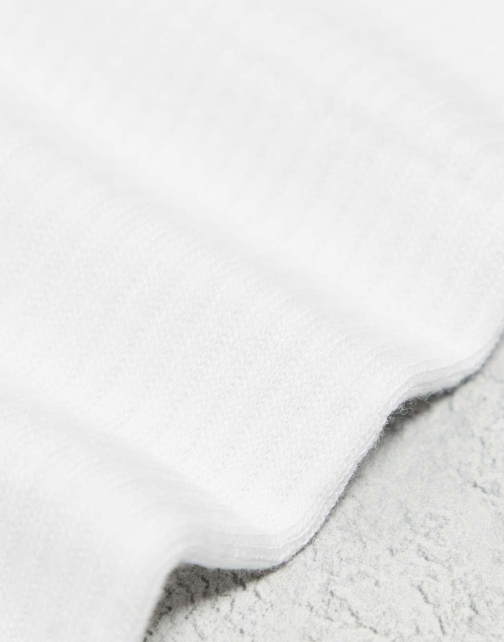 ASOS DESIGN 3-pack sport socks in white with gray heel and toe detail  Product Image