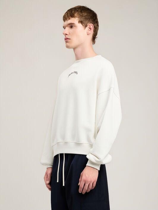 Back Curved Logo Loose Sweatshirt Product Image