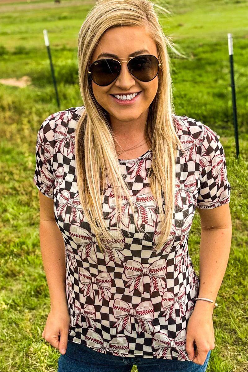 Sterling Kreek Dirt & Diamonds Short Sleeve Mesh Top Product Image