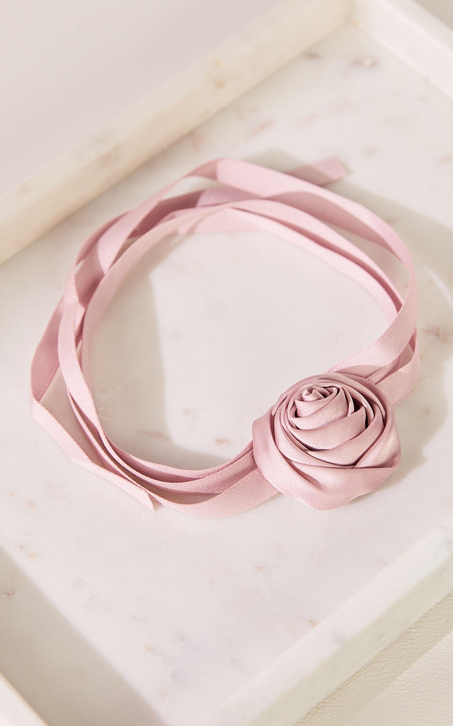 Nessa Floral Choker Necklace in Pink Product Image