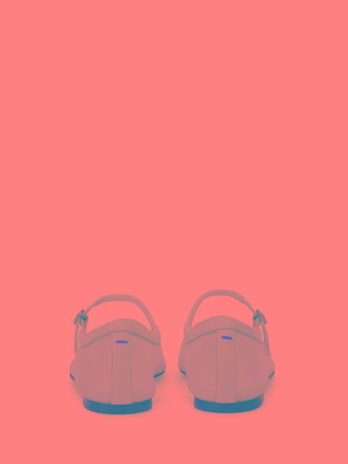 AEYDE Round Toe Ballerina Shoes With Contrast Piping In White Product Image