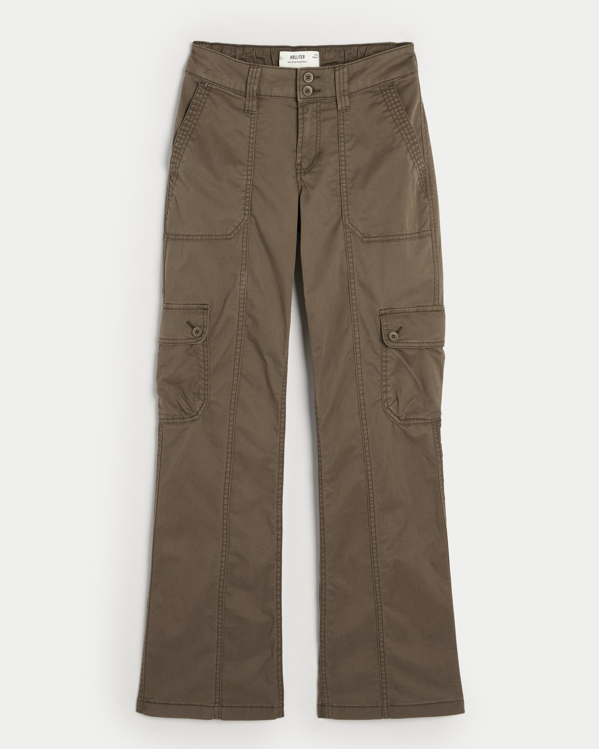 Mid-Rise Relaxed Cargo Boot Pants Product Image