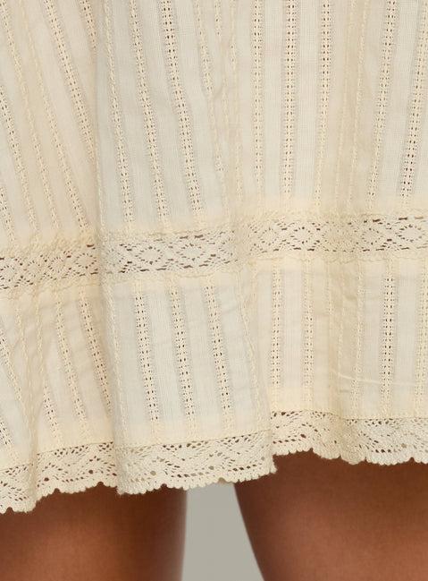 Gypsea Strapless Swing Mini Dress Butter Yellow Product Image