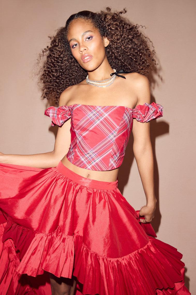 Maryjane Tartan Bustier Top Product Image